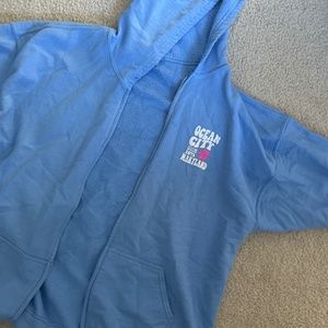 Light Blue Ocean City Zip Up